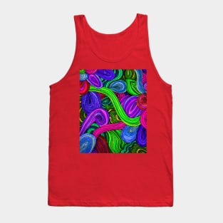 Psychedelic Lines (Green) Tank Top